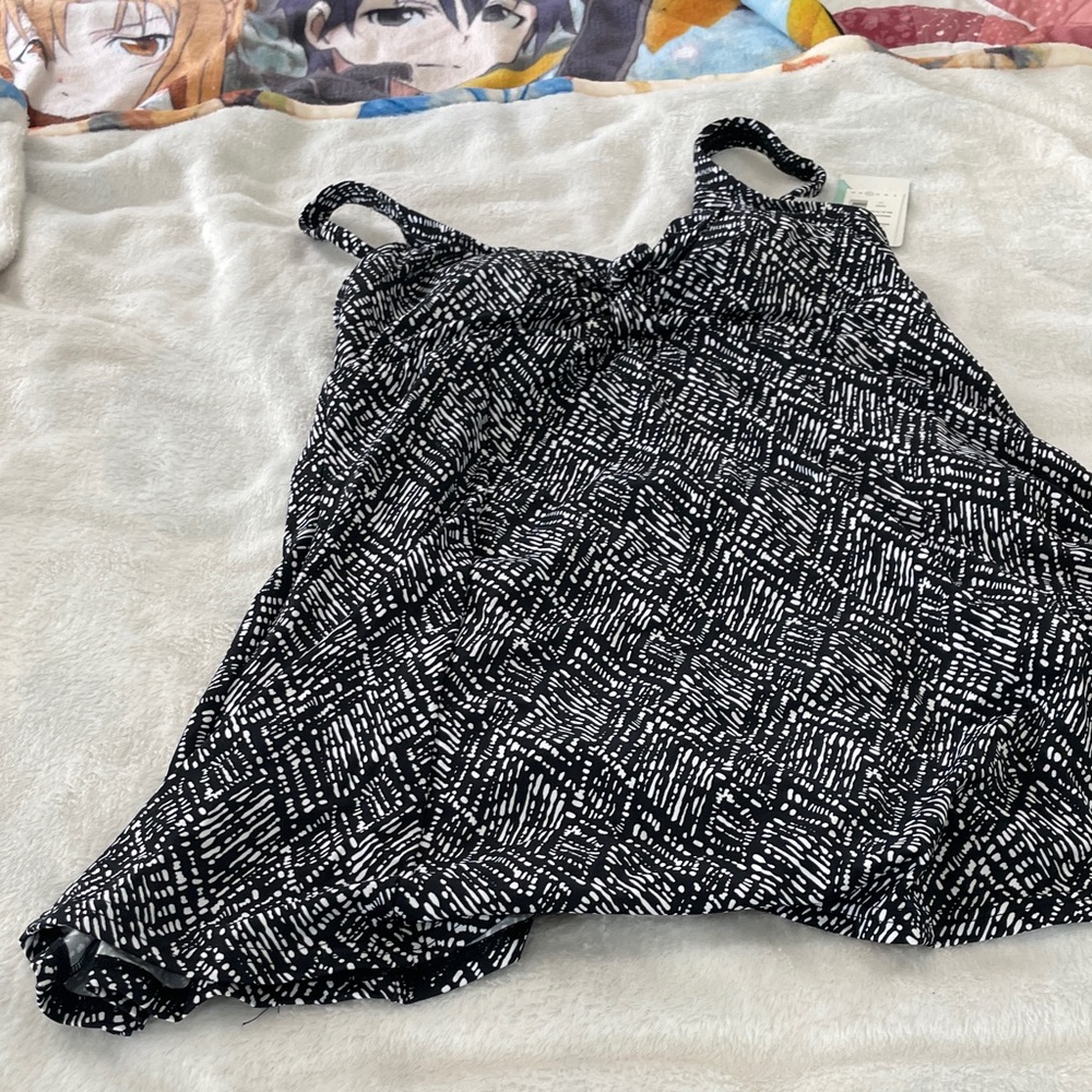 Swim Solutions Monochrome Patterned One Piece